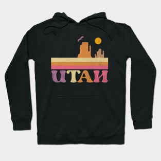 Utah State Retro Mountain Utah Hoodie